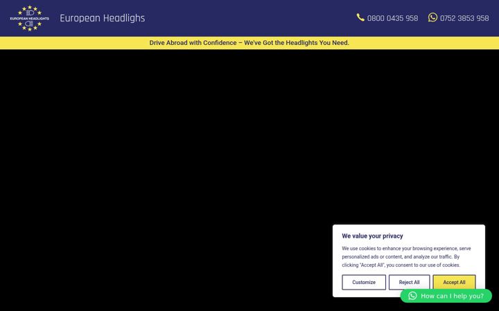 Screenshot of europeanheadlights.com