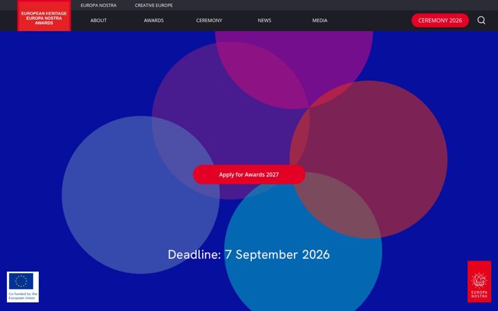 Screenshot of europeanheritageawards.eu