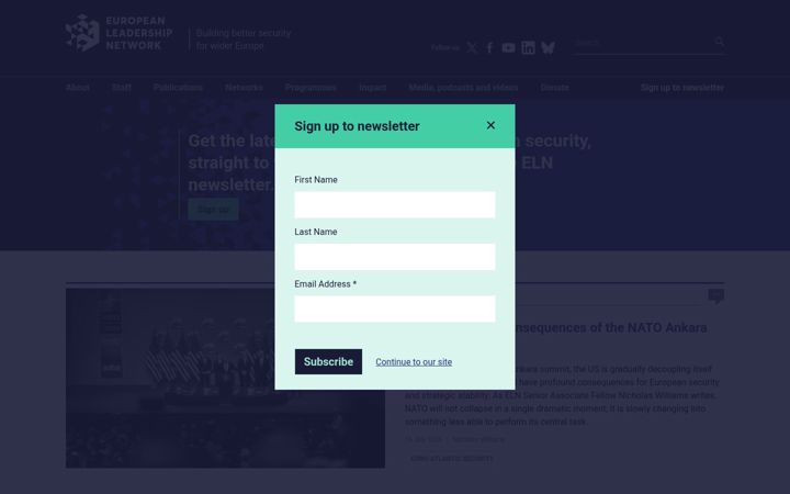 Screenshot of europeanleadershipnetwork.org