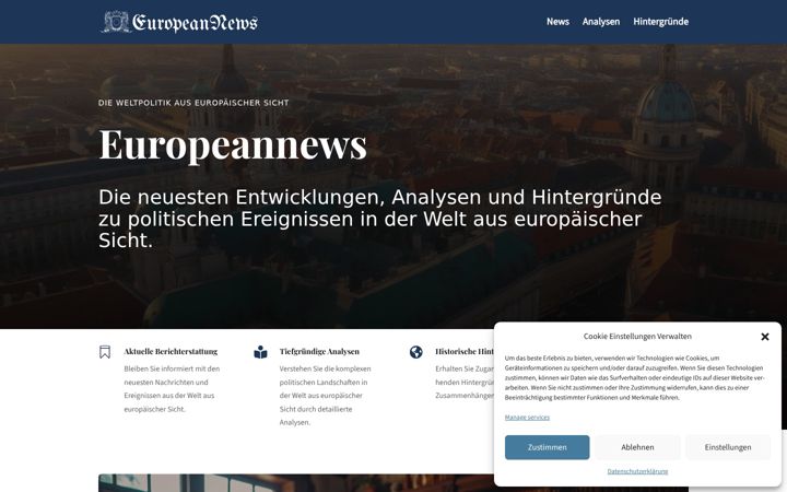 Screenshot of europeannews.de