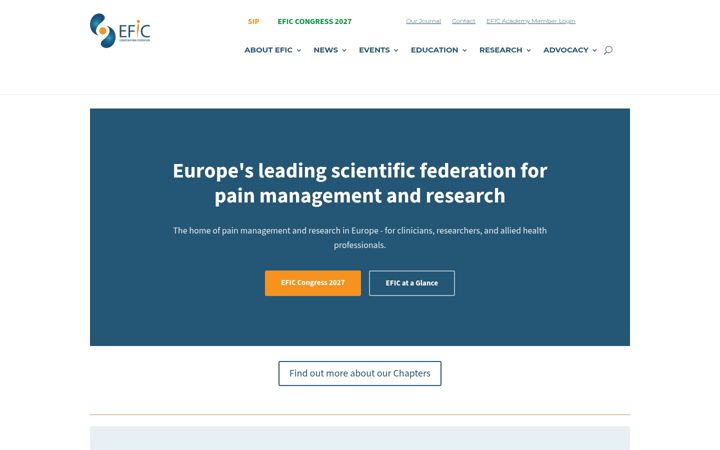 Ekrānuzņēmums no europeanpainfederation.eu