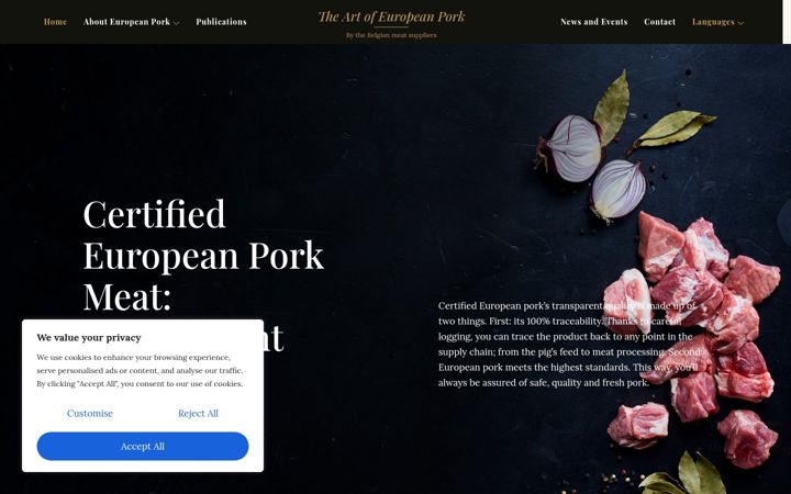 Ekrānuzņēmums no europeanpork.eu