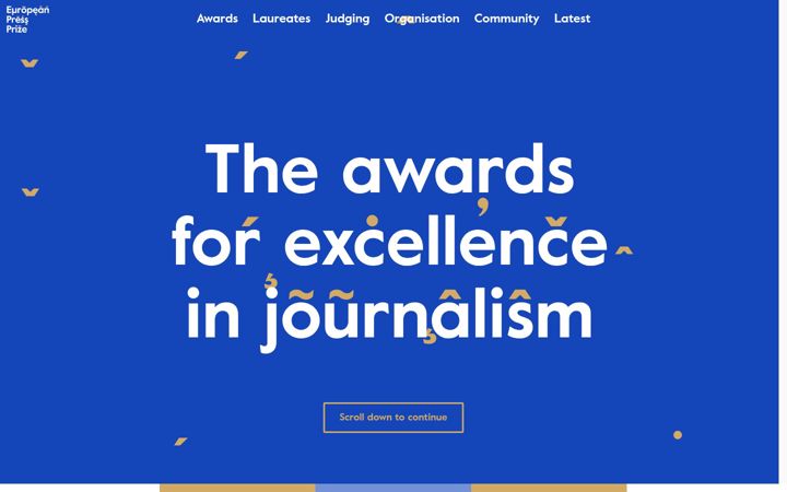 Screenshot of europeanpressprize.com