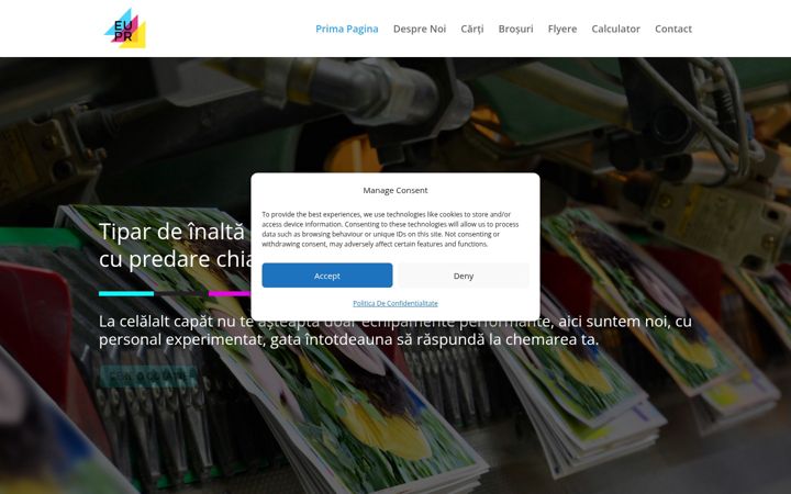 Screenshot ta' europeanprinters.ro