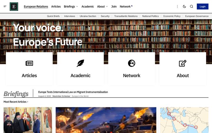 Screenshot of europeanrelations.com