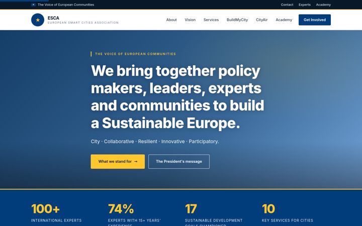 Screenshot of europeansmartcities.eu