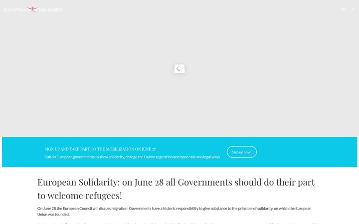 Screenshot του europeansolidarity.eu
