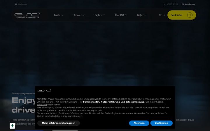 Screenshot of europeanspeedclub.de