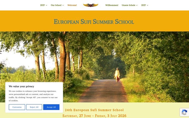 Screenshot of europeansufischool.org