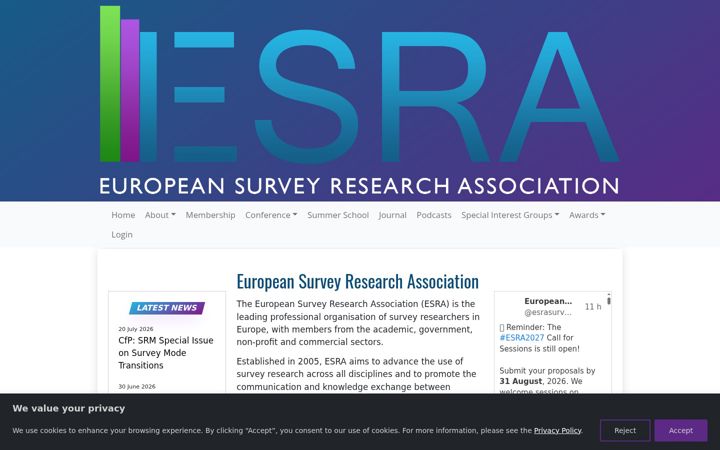 Screenshot of europeansurveyresearch.org