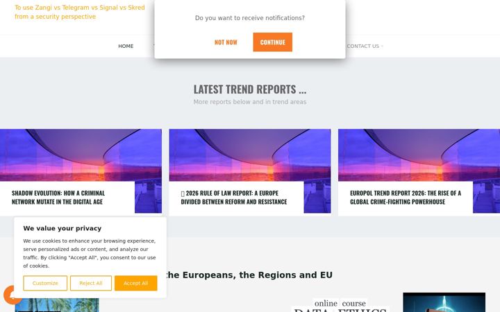 Skjámynd af europeantrends.net