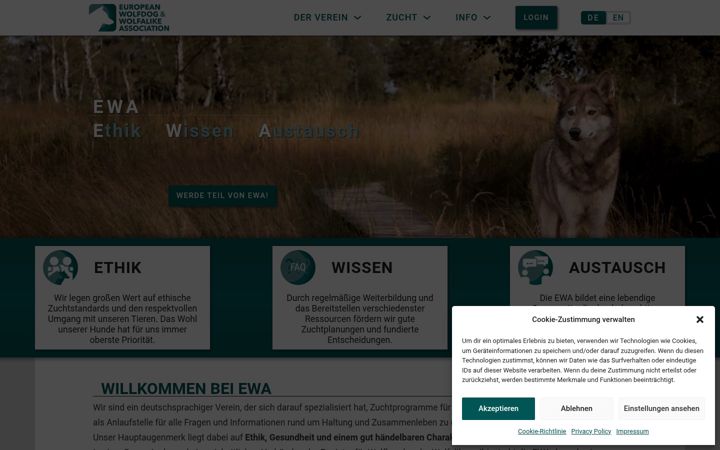 Screenshot of europeanwolfdogsandwolfalikes.com