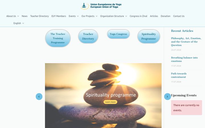 Screenshot of europeanyoga.org