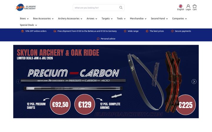 Screenshot of europearchery.com