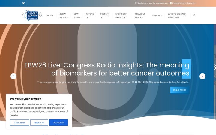 Screenshot of europebiobankweek.eu