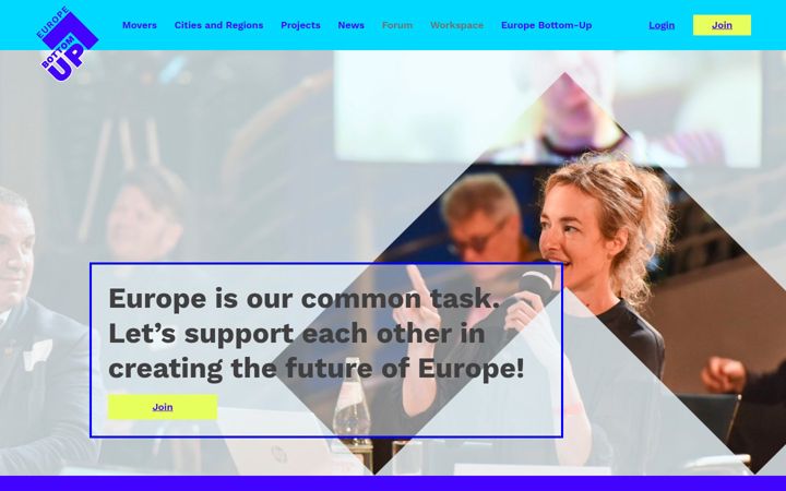 Screenshot of europebottomup.eu
