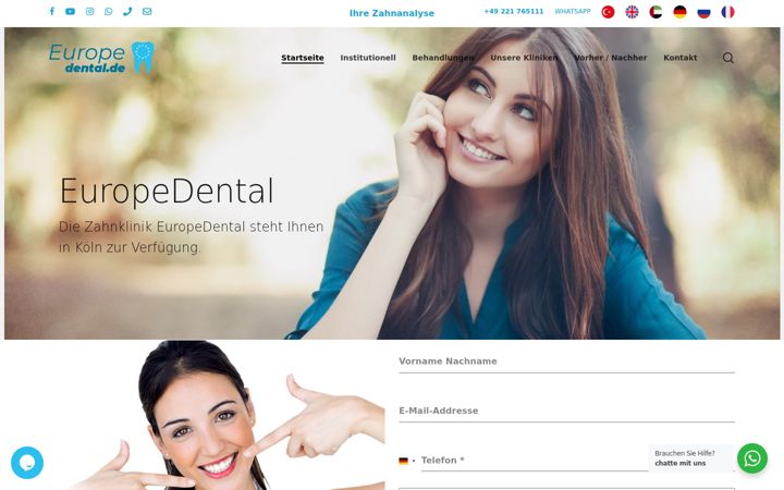Skjermbilde av europedental.de