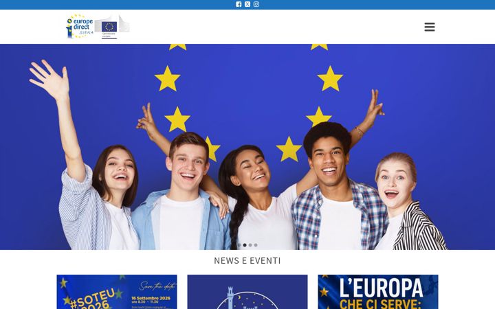 Screenshot of europedirect.unisi.it
