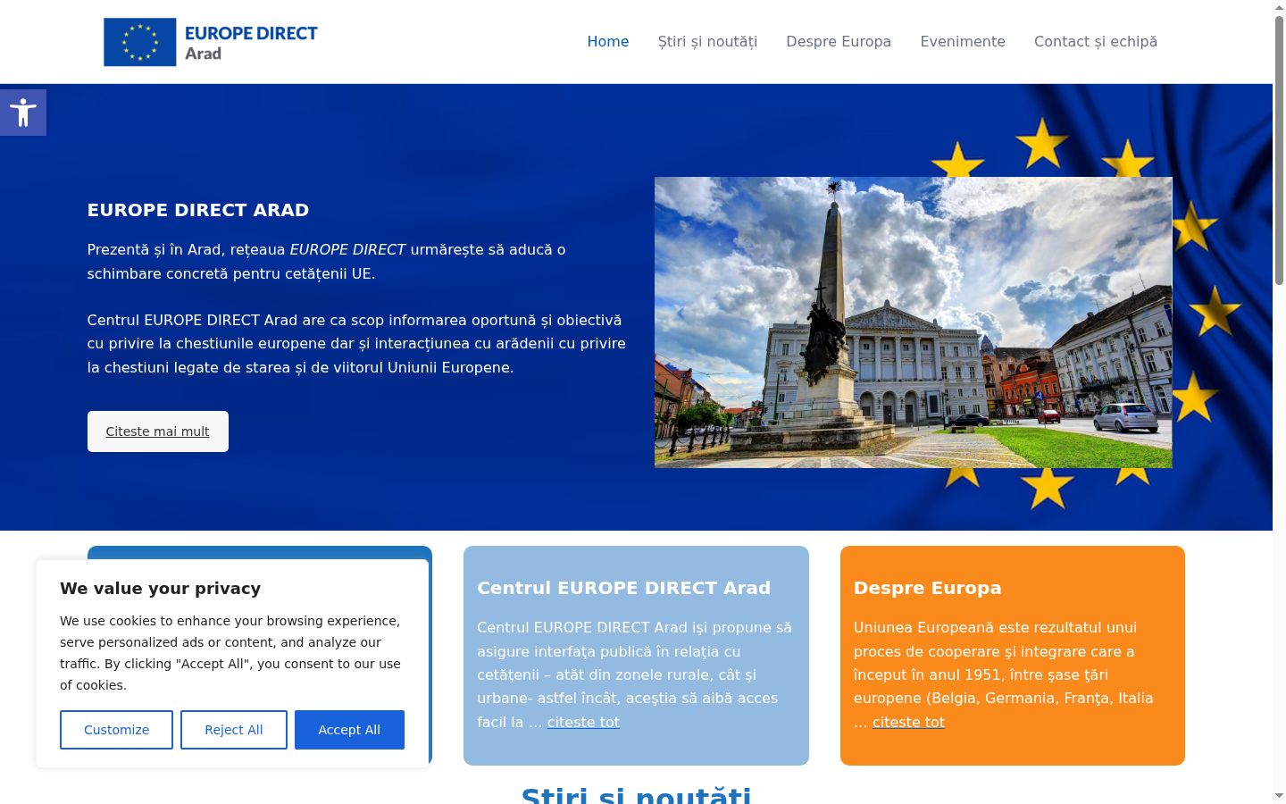 Screenshot tal-banner tal-kunsens muri qabel kwalunkwe interazzjoni