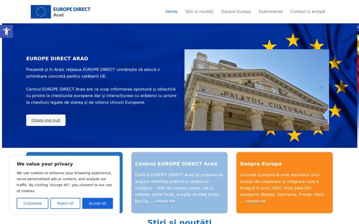 Screenshot ta' europedirectarad.ro