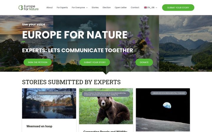 Екранна снимка на europefornature.eu