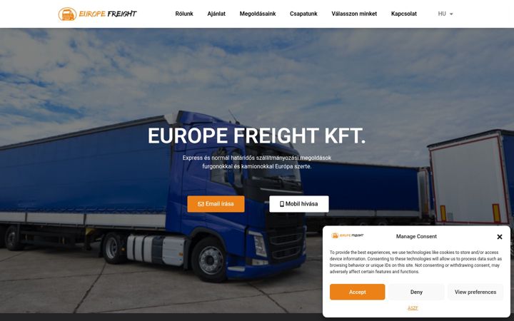 Екранна снимка на europefreight.eu