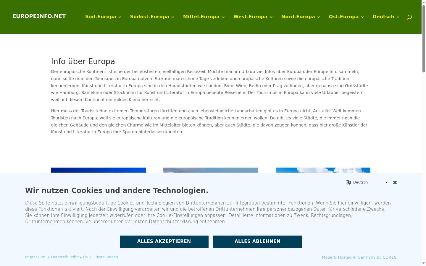 Screenshot tal-banner tal-kunsens muri qabel kwalunkwe interazzjoni