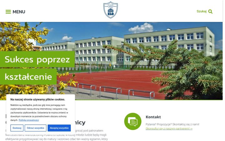Screenshot stránky europejskieliceum-legnica.pl
