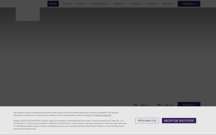 Screenshot stránky europejskinysa.pl