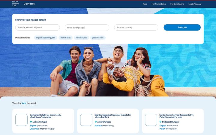 Screenshot of europelanguagejobs.com