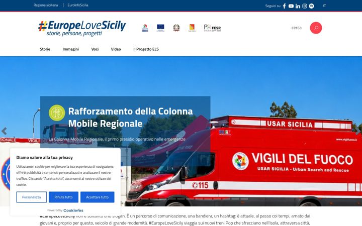 Ekraanipilt saidist europelovesicily.it