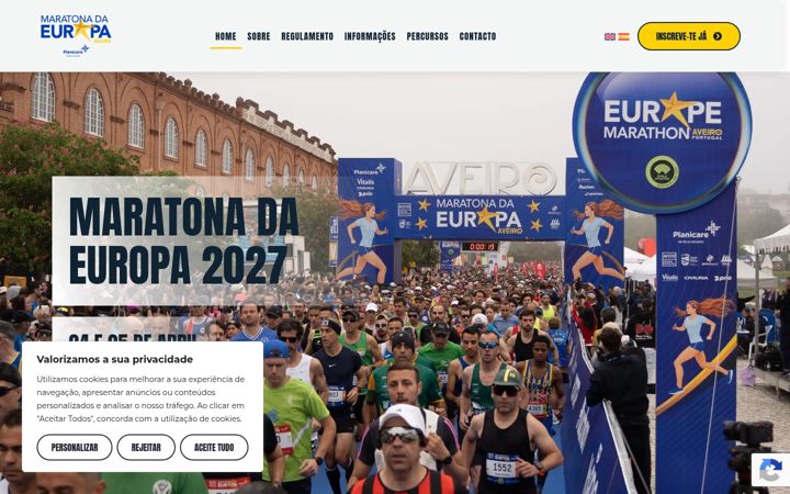 Ekrānuzņēmums no europemarathon.eu