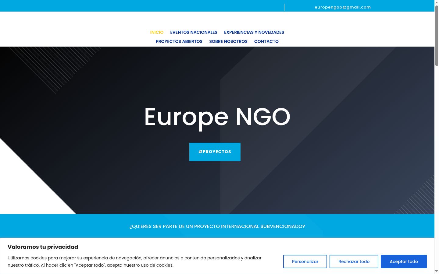 Screenshot des Einwilligungsbanners vor jeglicher Interaktion