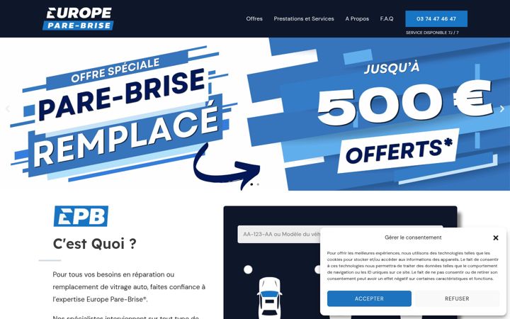 Screenshot of europeparebrise.fr