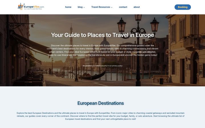 Screenshot of europevibe.com