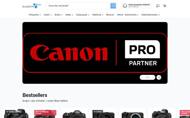 Screenshot of europhotostore.it