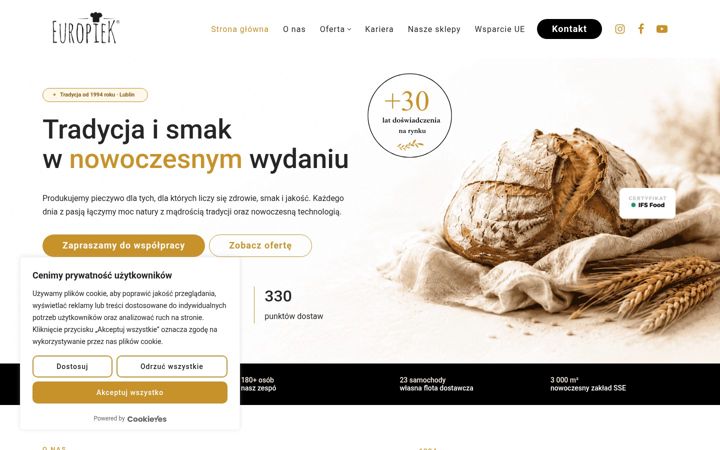 Screenshot stránky europiek.pl