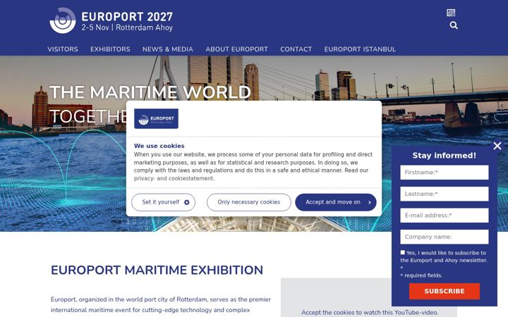 Screenshot di europort.nl