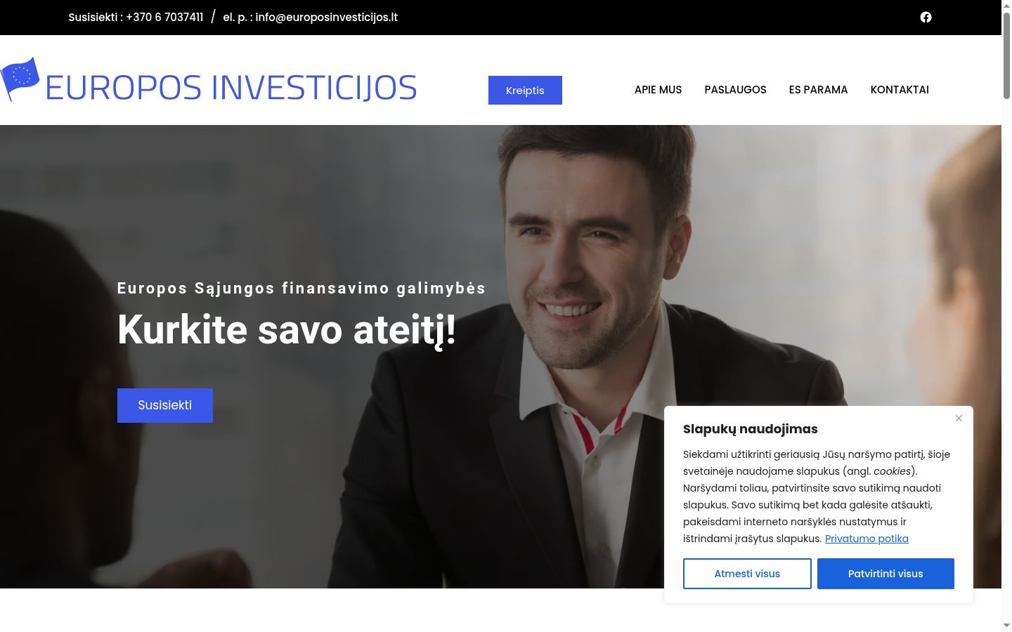 Snímek obrazovky baneru souhlasu zobrazeného před jakoukoli interakcí