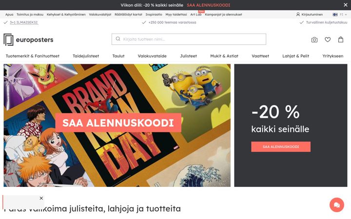 Screenshot ta' europosters.fi