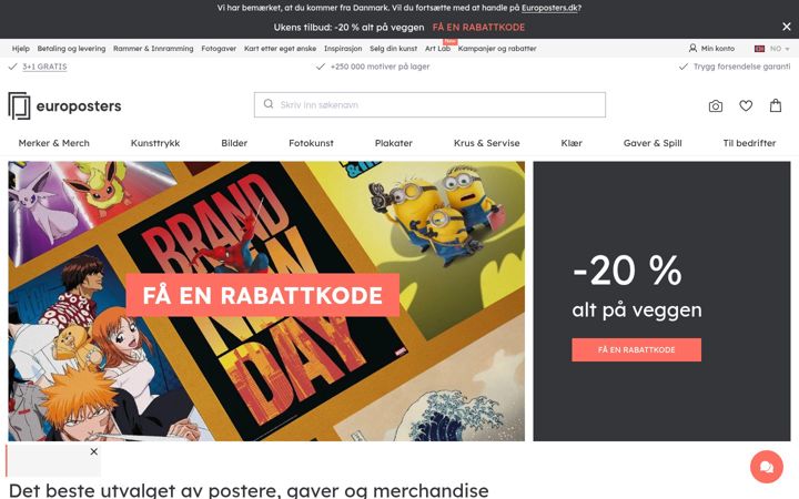 Screenshot of europosters.no