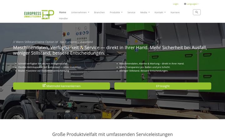 Screenshot of europress-umwelttechnik.de