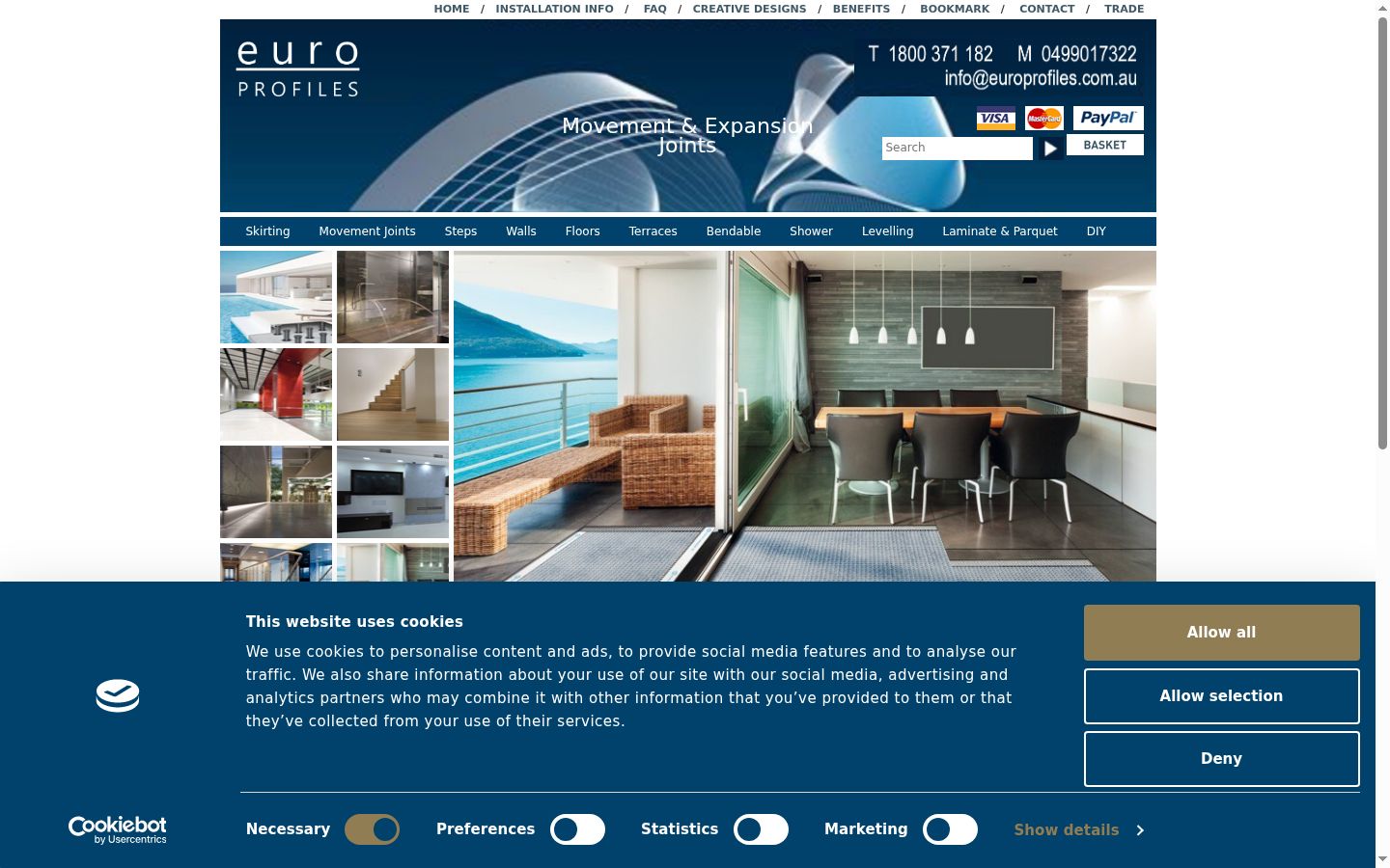 Screenshot del banner di consenso mostrato prima di qualsiasi interazione
