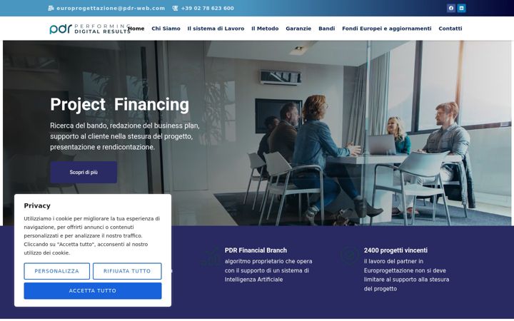 Posnetek zaslona europrogettazionepdr.it