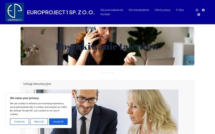 Screenshot of europrojects1.pl