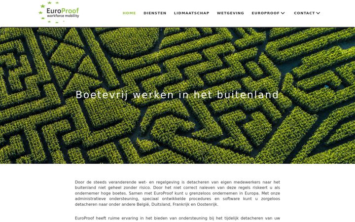 Screenshot di europroof.nl