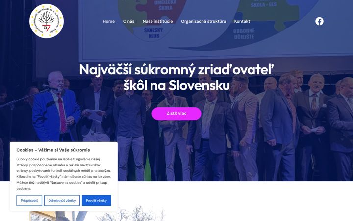 Snímek obrazovky europskavzdelavacia.sk