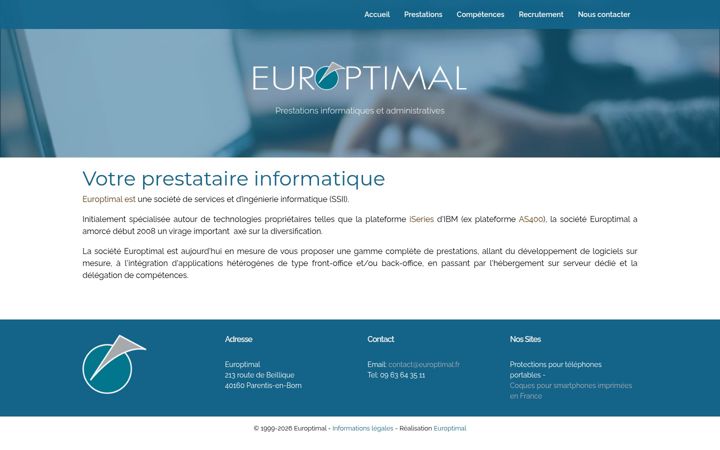 Screenshot von europtimal.fr