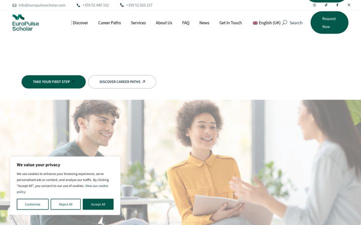 Screenshot of europulsescholar.com
