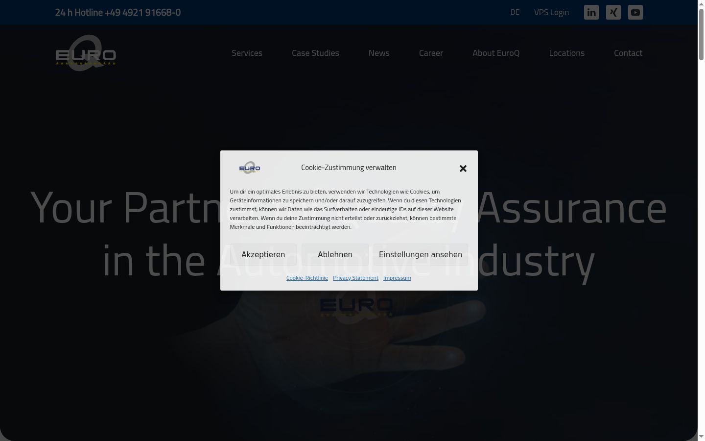 Screenshot tal-banner tal-kunsens muri qabel kwalunkwe interazzjoni